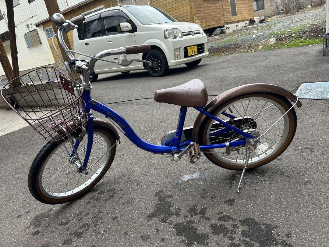 秋田県大館市 引き取り限定 子供用自転車 24インチ 青
