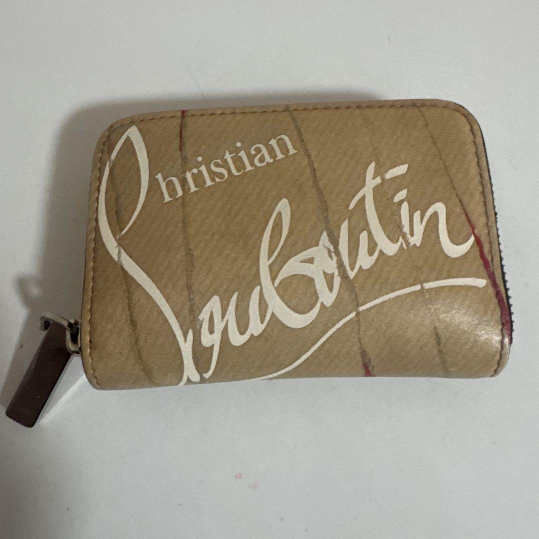 Christian Louboutin コインケース ベージュ/レッド
