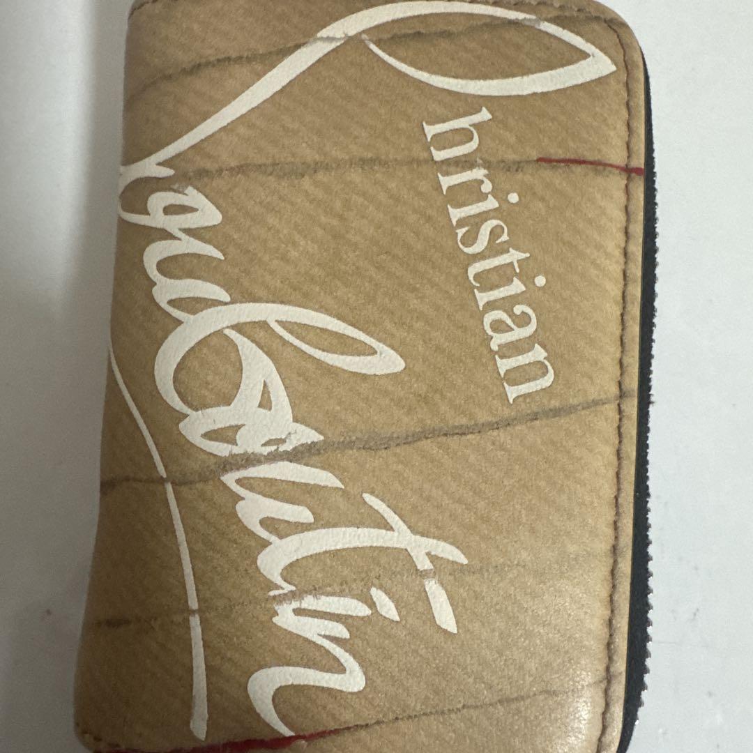 Christian Louboutin コインケース ベージュ/レッド