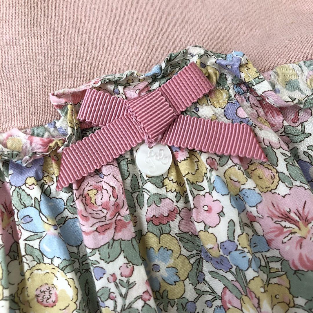 【美品】タルティーヌエショコラ リバティ　ワンピース  100 キッズ