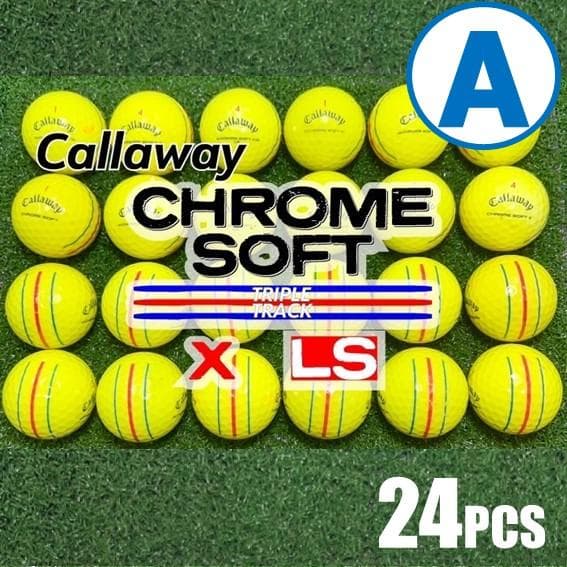 【A37】キャロウェイ クロムソフト系 トリプルトラックロストボール 24球 黄