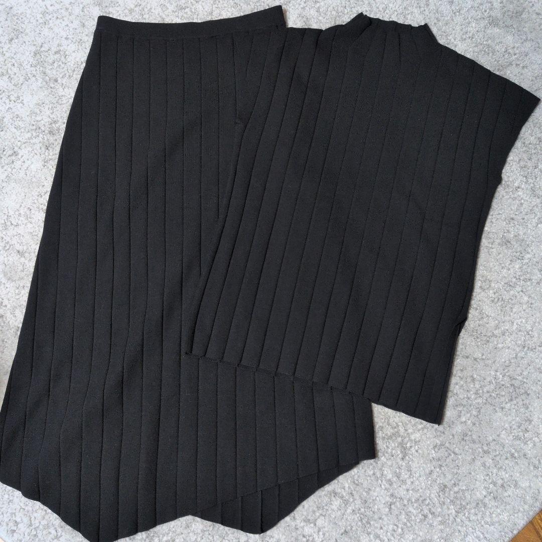 theory luxe セオリーリュクス セットアップ リブ素材 黒 38M・Theory luxe