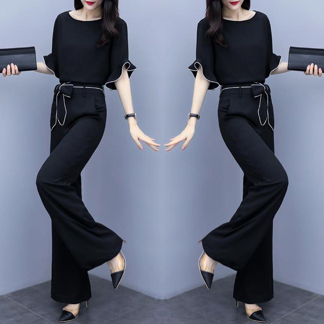 【STRASBRURGO】購入してみたばかりペプラムスーツ RUIRUE BOUTIQUE セットアップ リバーシブルペプラムジャケット