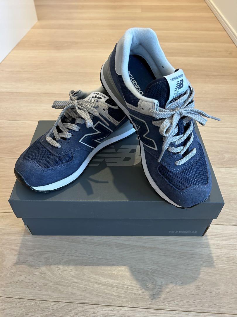 美品　New Balance 574 ネイビー スニーカー
