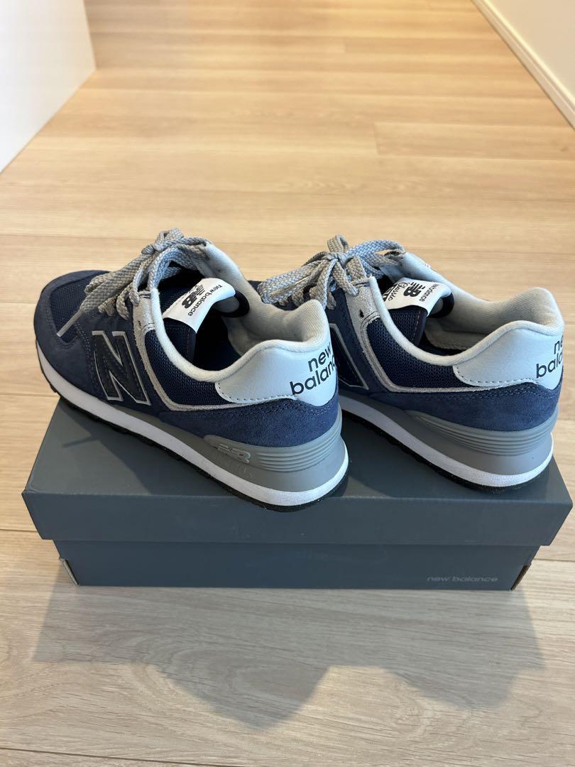 美品　New Balance 574 ネイビー スニーカー