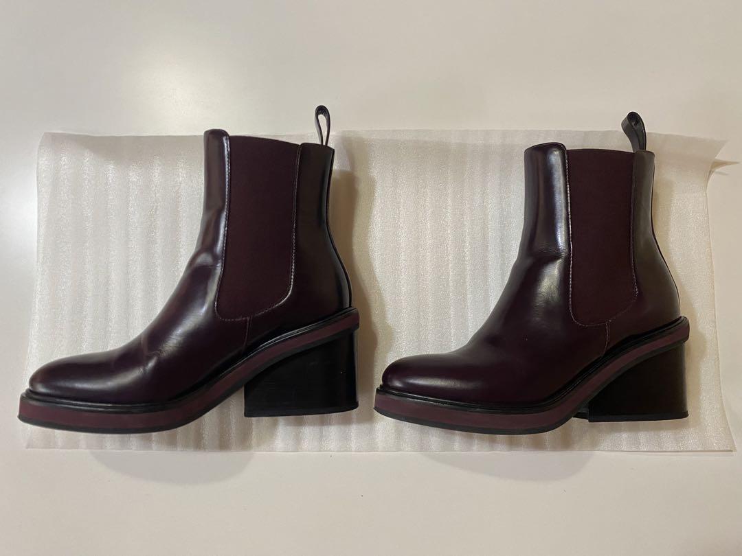 エルメス ショートブーツ　35 1/2 ボルドー