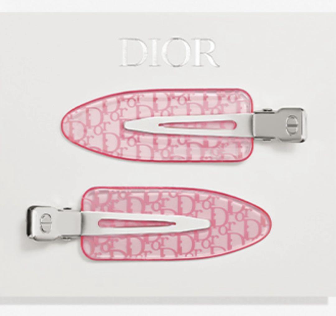 DIOR ノベルティ ヘアクリップ ピンク ディオール ヘアクリップ ヘアピン ノベルティ バックステージ