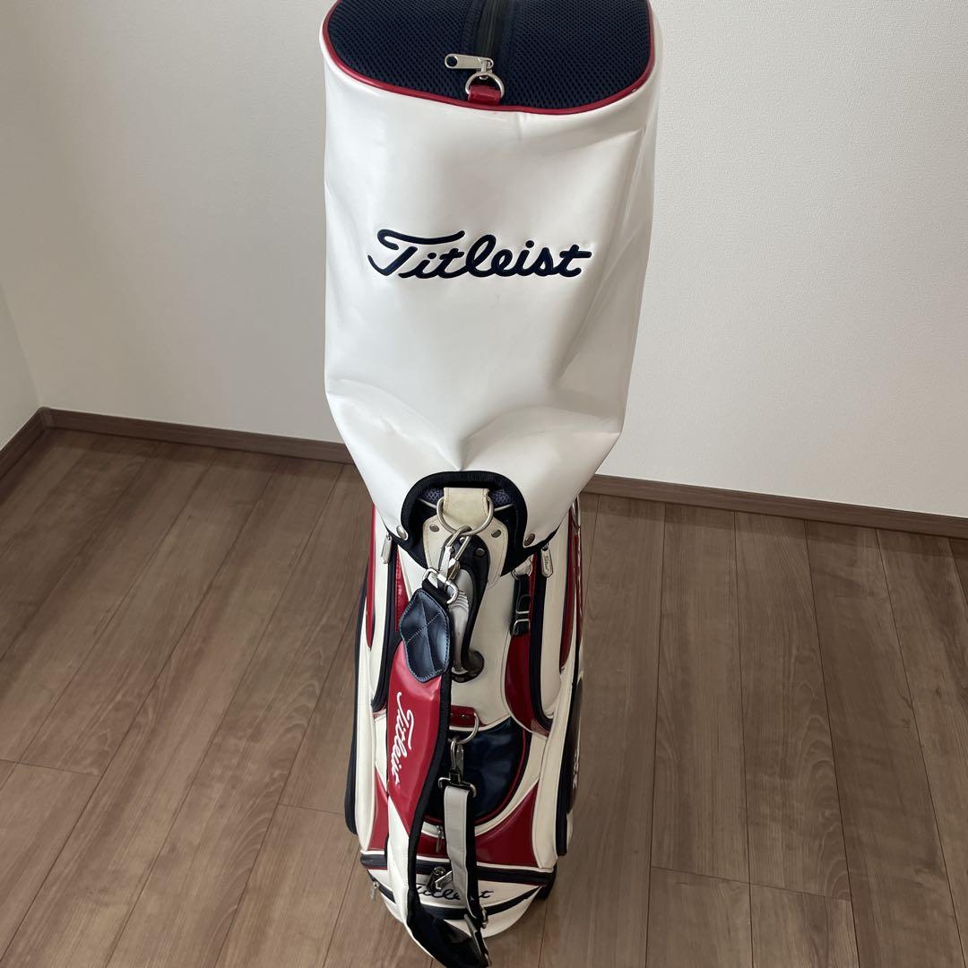 Titleist キャディバッグ ホワイト/レッド/ネイビー