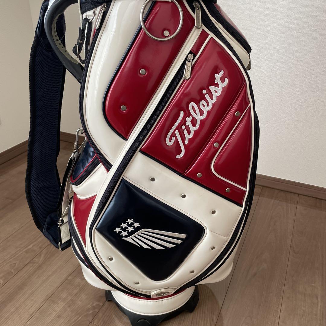 Titleist キャディバッグ ホワイト/レッド/ネイビー