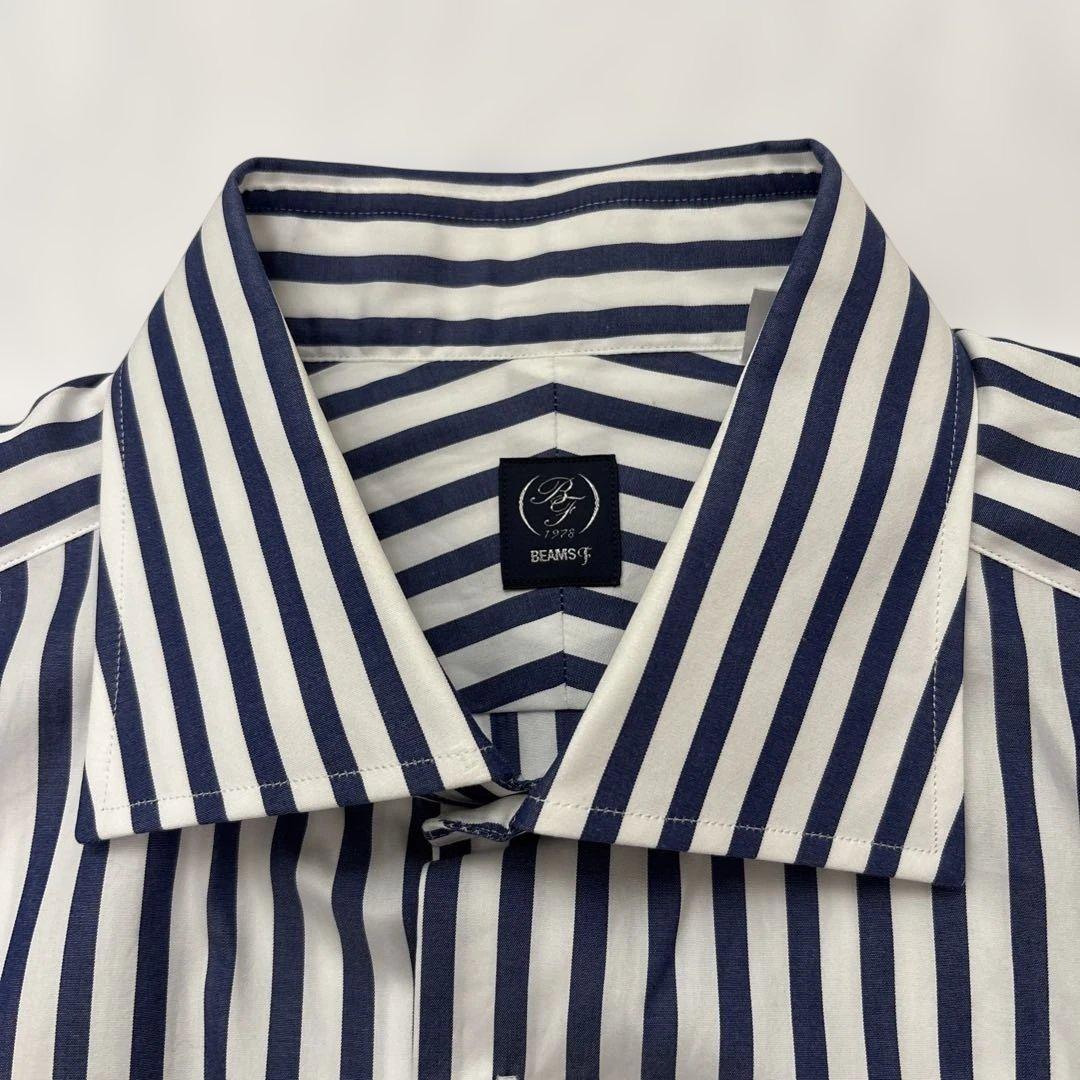 BEAMS F ストライプ 長袖ドレスシャツ