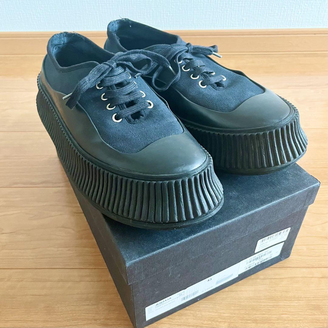 jil sander ジルサンダー プラットフォームスニーカー　ブラック