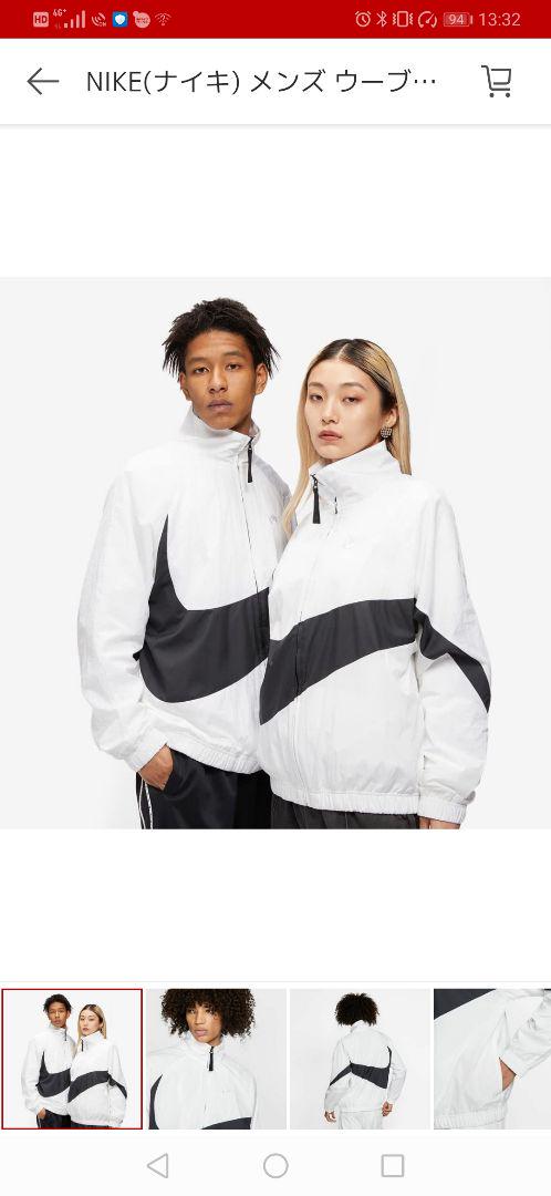 38新品 NIKE ウーブンジャケット ビッグスウッシュ ナイロントップス L