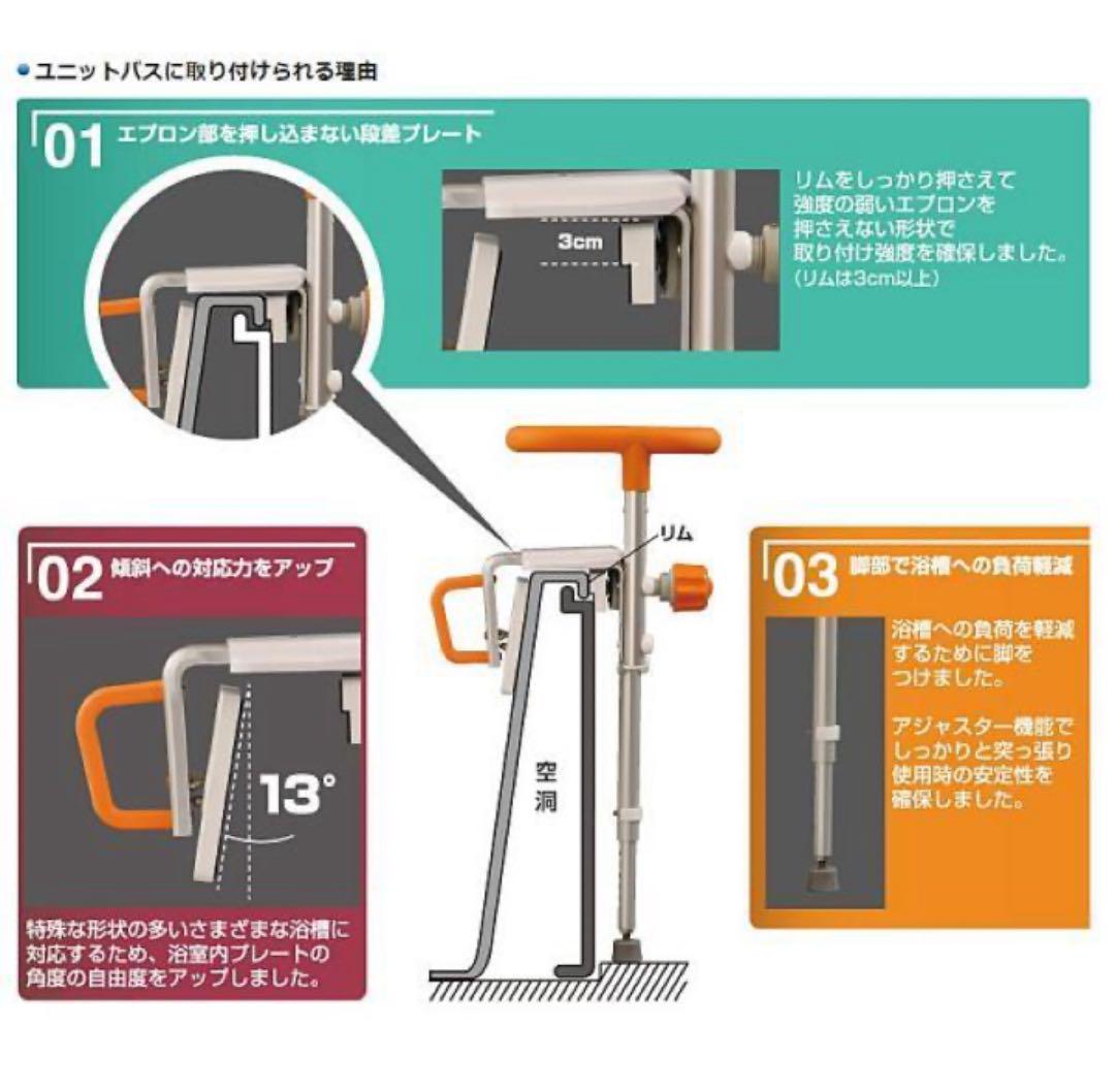 Panasonic 浴槽手すりPN-L12311 入浴グリップ 取説付 転倒防止