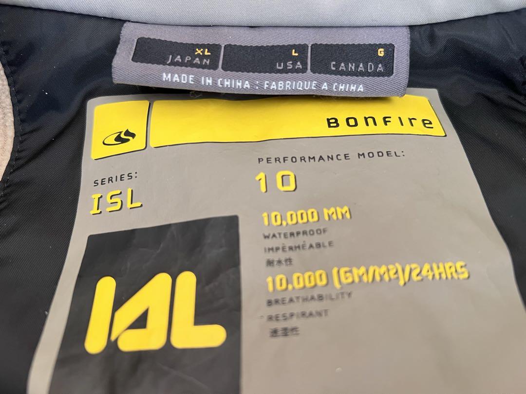 BONFIREボンファイア メンズ スノーボード ジャケット緑 L（XL）