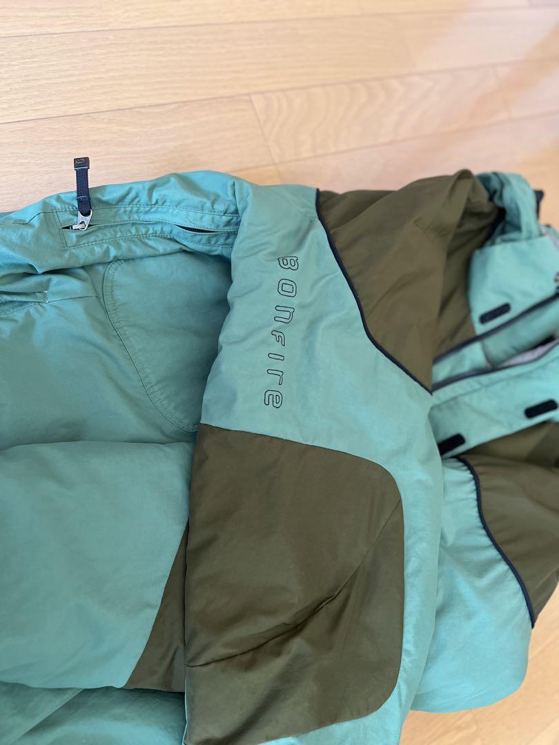 BONFIREボンファイア メンズ スノーボード ジャケット緑 L（XL）