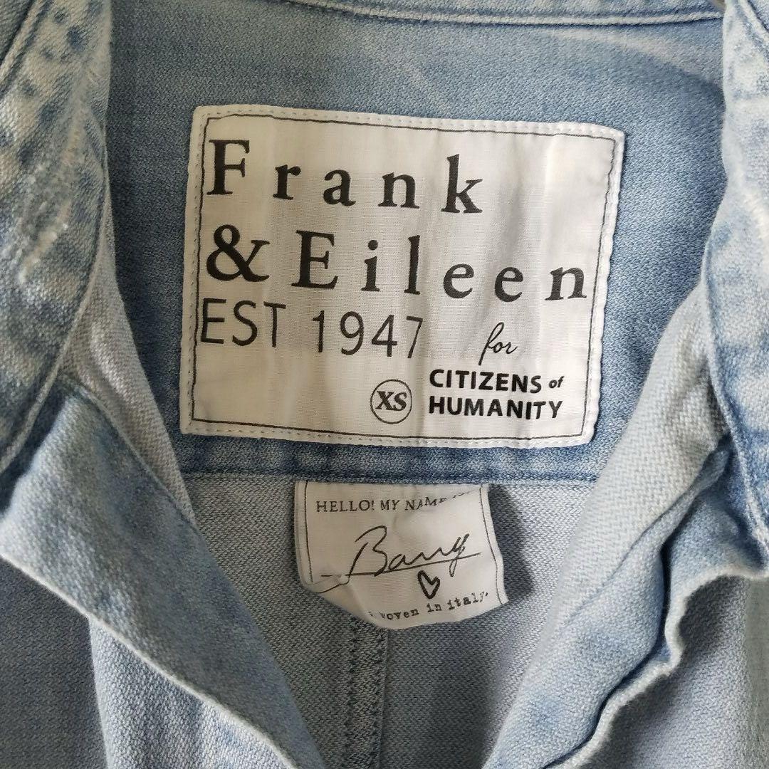 フランクアンドアイリーン✨コラボデニムシャツ ダメージ加工 バリー ブルー