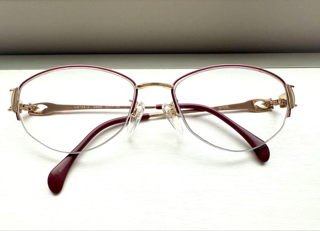 ★良好品★シルエットM 6739/2 v8062 度入メガネ56◻︎17