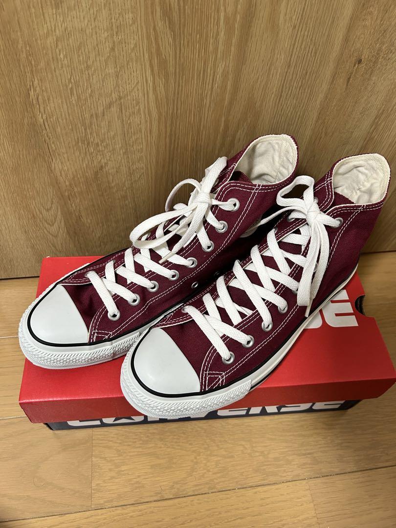 Converse バーガンディ ハイカットスニーカー靴