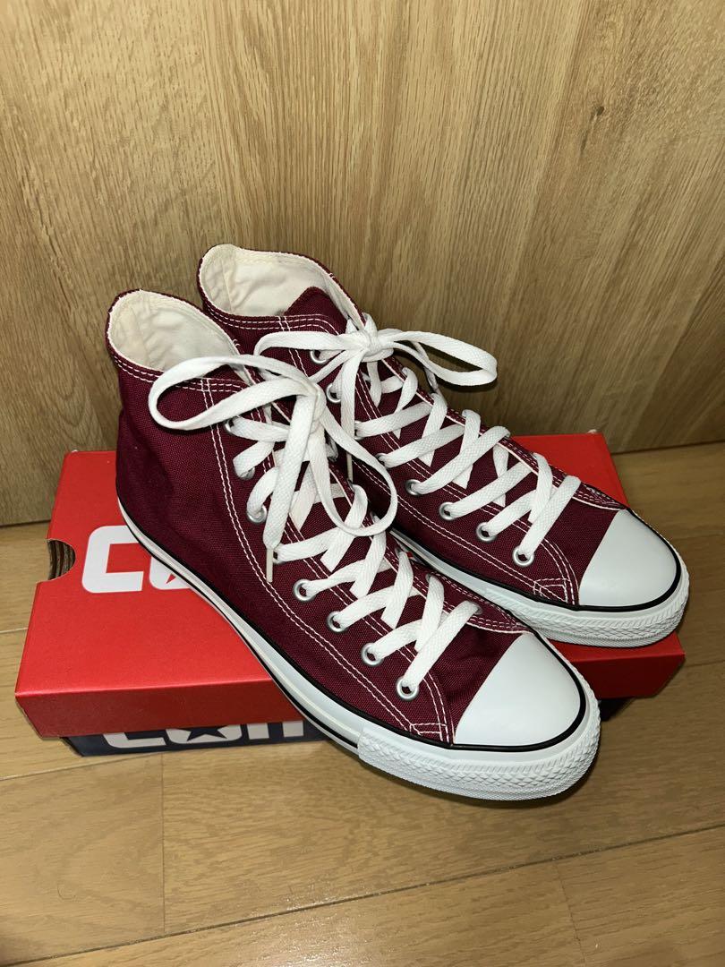 Converse バーガンディ ハイカットスニーカー