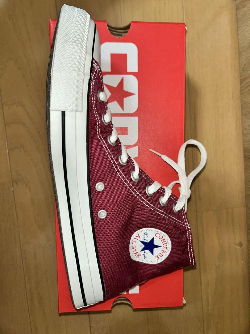 Converse バーガンディ ハイカットスニーカー