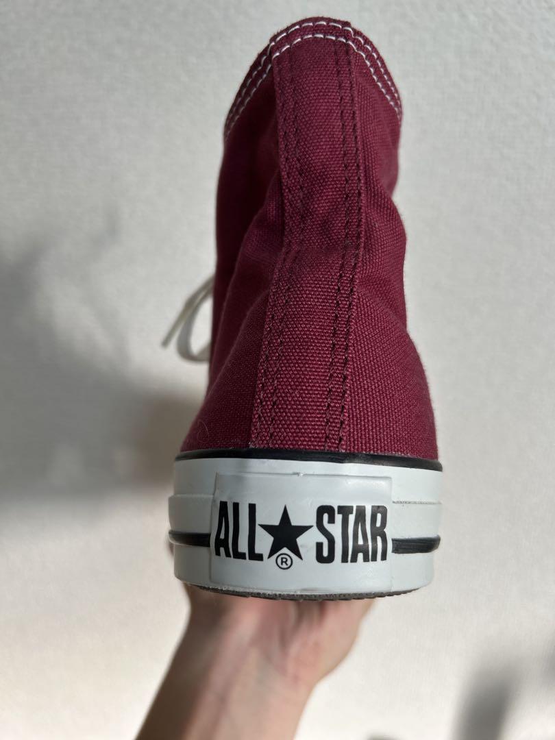 Converse バーガンディ ハイカットスニーカー