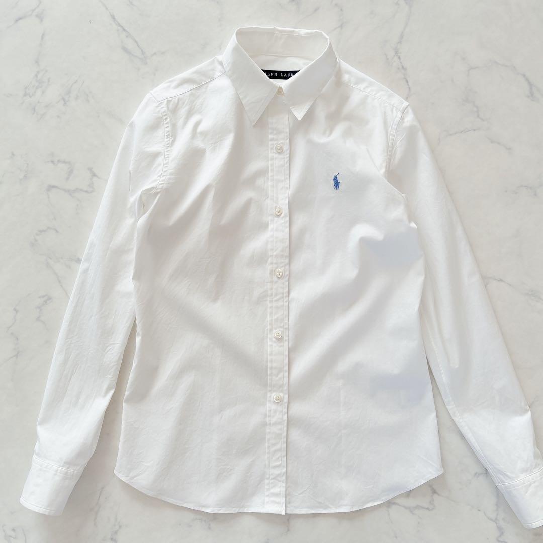 RALPH LAUREN ポニー刺繍　長袖シャツ　ストレッチ　レディース
