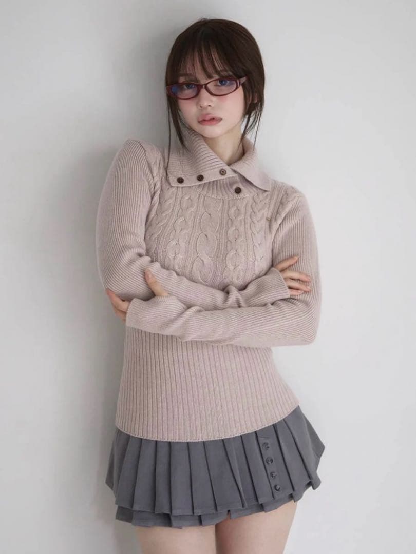 トップス andmary Roxy turtle knit tops