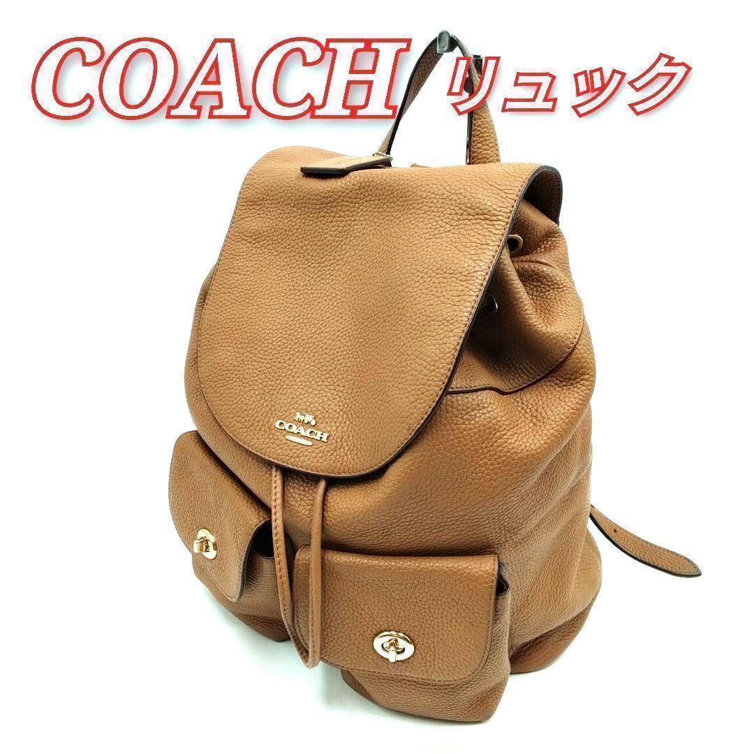 COACH コーチ ビリー リュック バックパック ペブルドレザー F29008やや傷や汚れあり