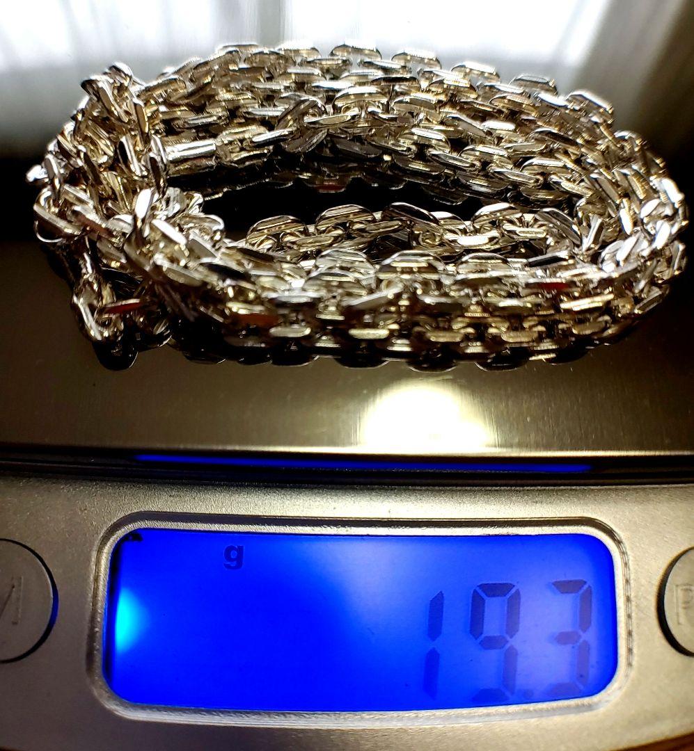 角アズキチェーン　 50cm 幅約4mm　シルバーsilver925 新品