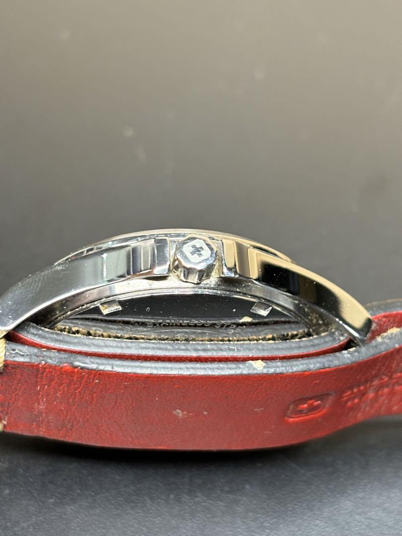 【稼働品】SWISS MILITARY HANOWA 腕時計デイト ヴィンテージ