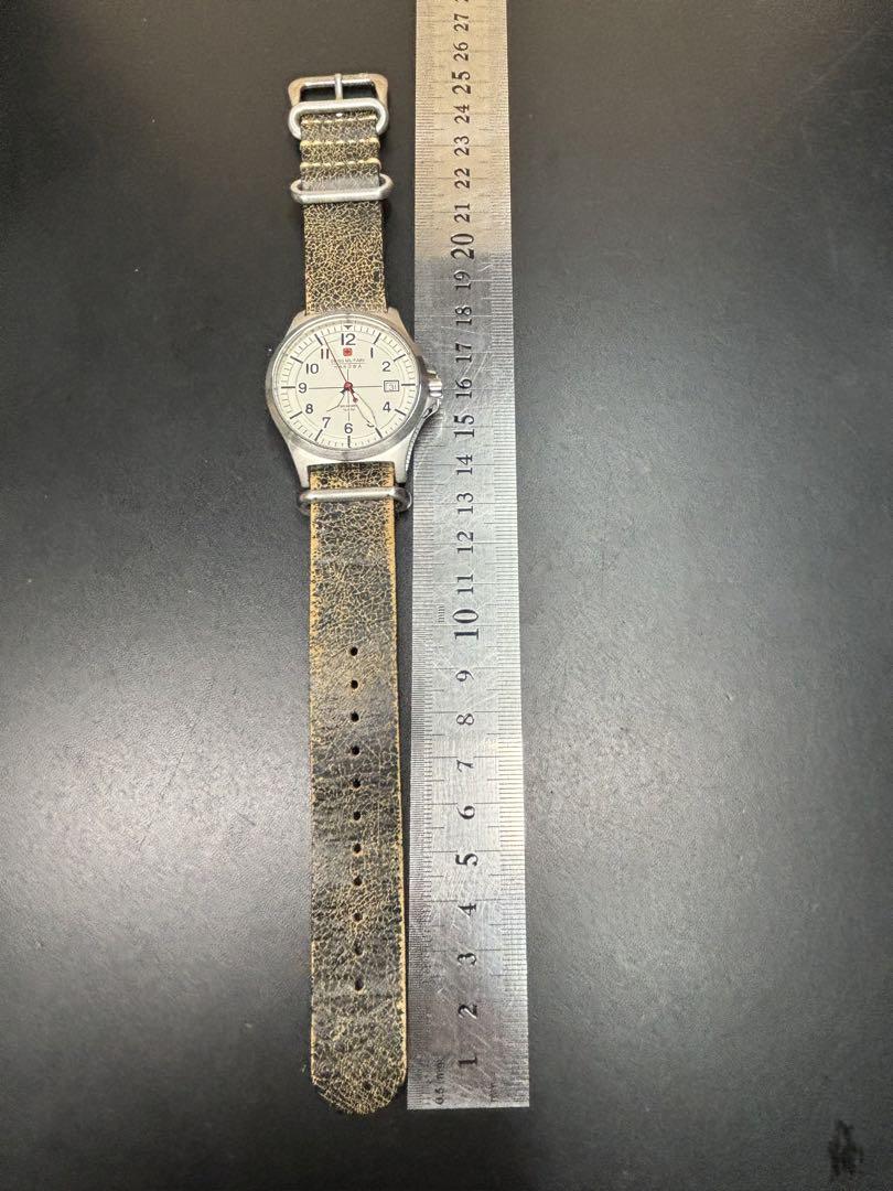 【稼働品】SWISS MILITARY HANOWA 腕時計デイト ヴィンテージ