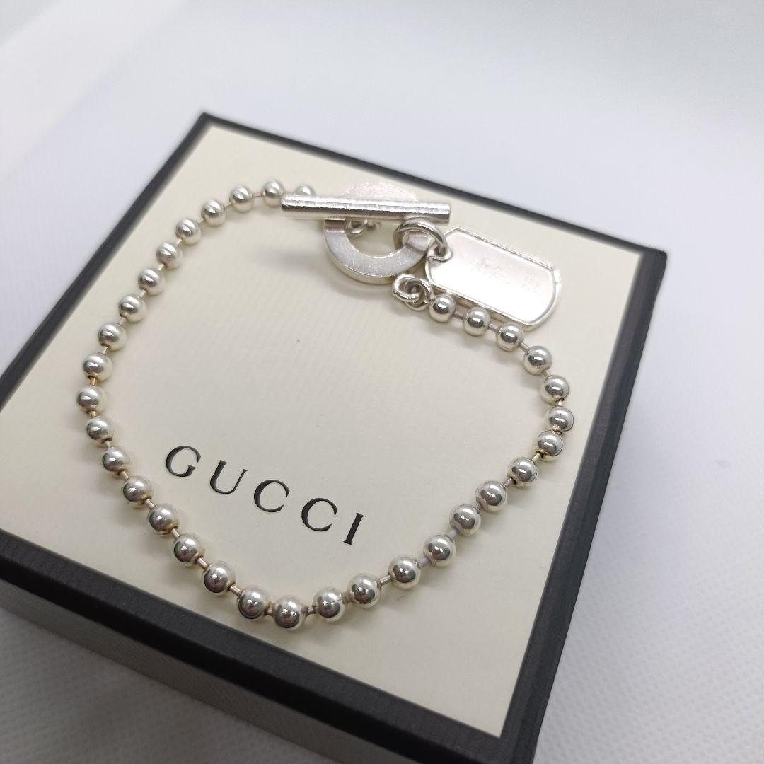 ☆人気【GUCCI】☆グッチ シルバー ブレスレット ボールチェーン ニック様 週末セール 美品✨️ グッチ GUCCI ブレスレット
