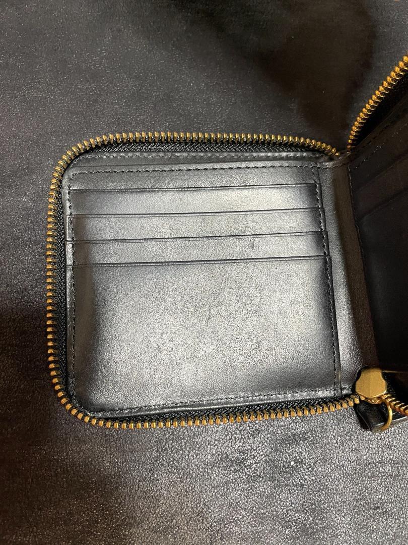未使用級　付属品完備✨スロウ　ハービー　ラウンドショートウォレット　折り財布　黒 未使用級 付属品完備 スロウ ハービー ラウンドショート