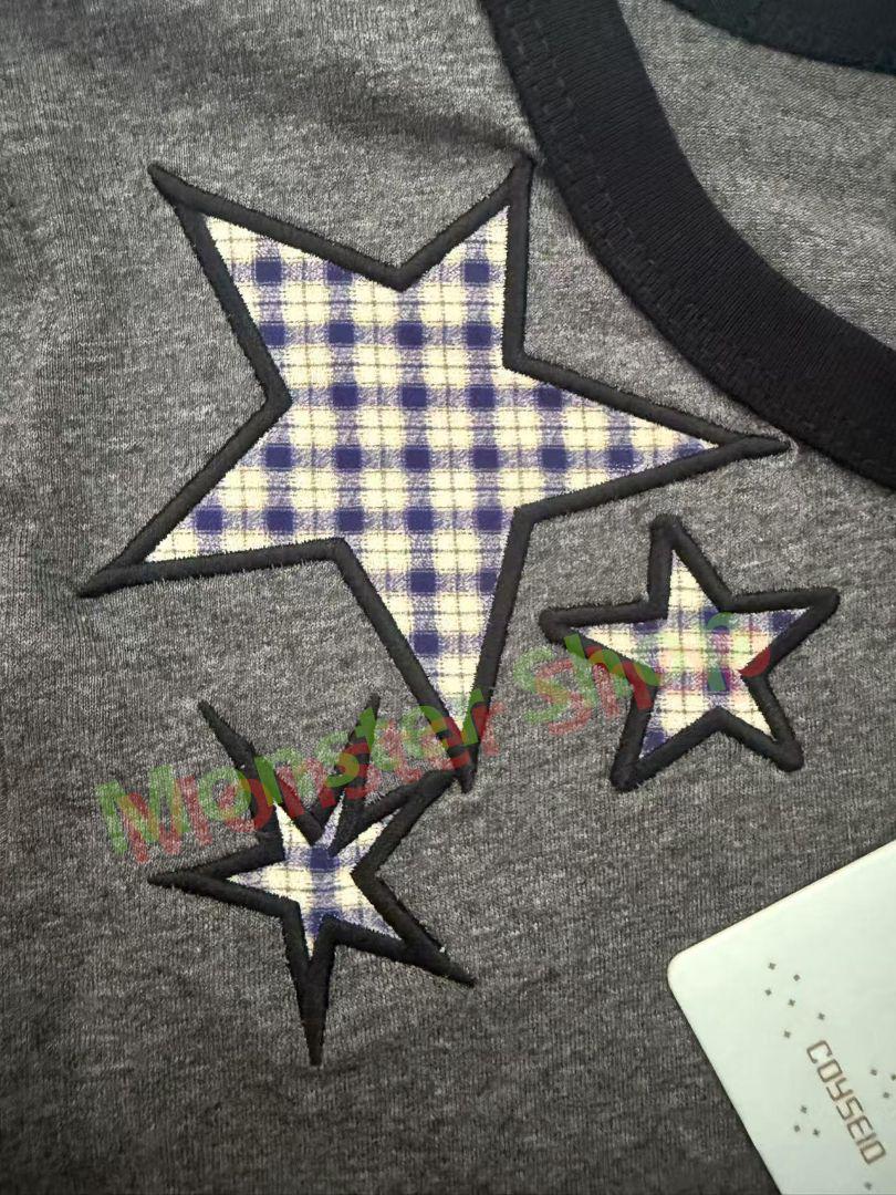 COYSEIO 半袖Tシャツ 星の刺繍 グレー - メルカリ