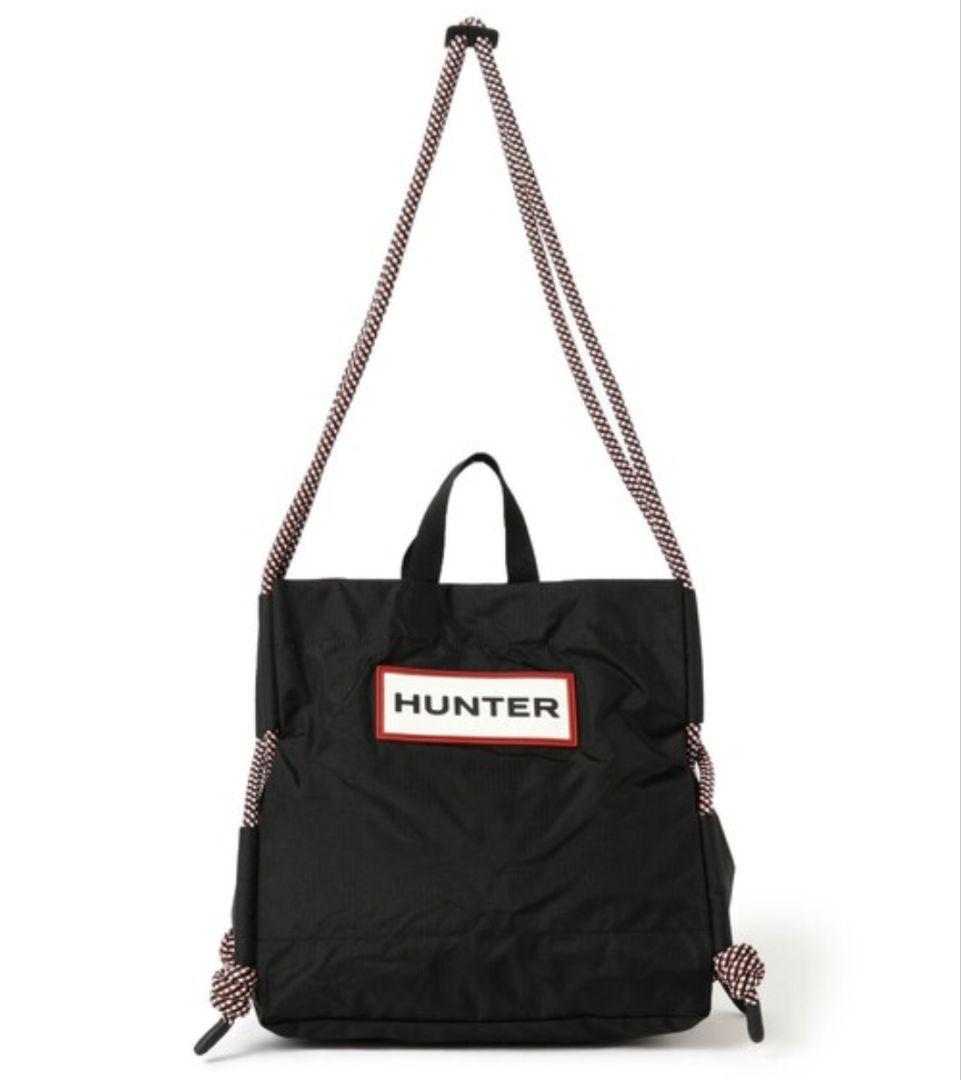 HUNTER トラベルリップストップリサイクルナイロントートバッグ(ブラック)