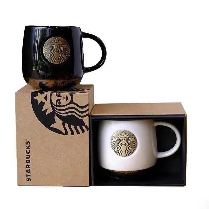 Starbucks マグカップ 黒 白 2個セット