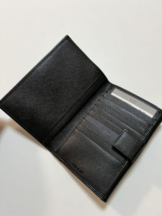 正規店定番 超美品 ロゴプレート ブラック 黒 スピード発送 nfQ9o-m96233119514 PRADA プラダ 財布 得価HOT