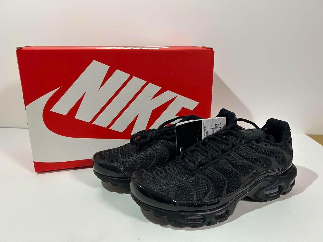 【新品】25cm NIKE エアマックスプラス　トリプルブラックリフレクティブ\"