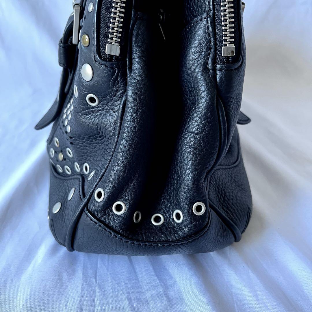 y2k Archive studs bag フェイクレザー　ベルト　ボストン y2k Archive studs bag フェイクレザー ベルト ボストン - メルカリ