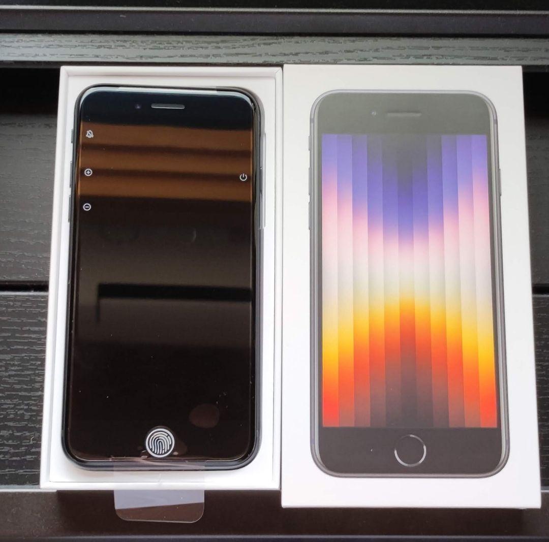 19975円 大放出セール iPhone SE 第3世代 ミッドナイト 64 GB 動作確認済