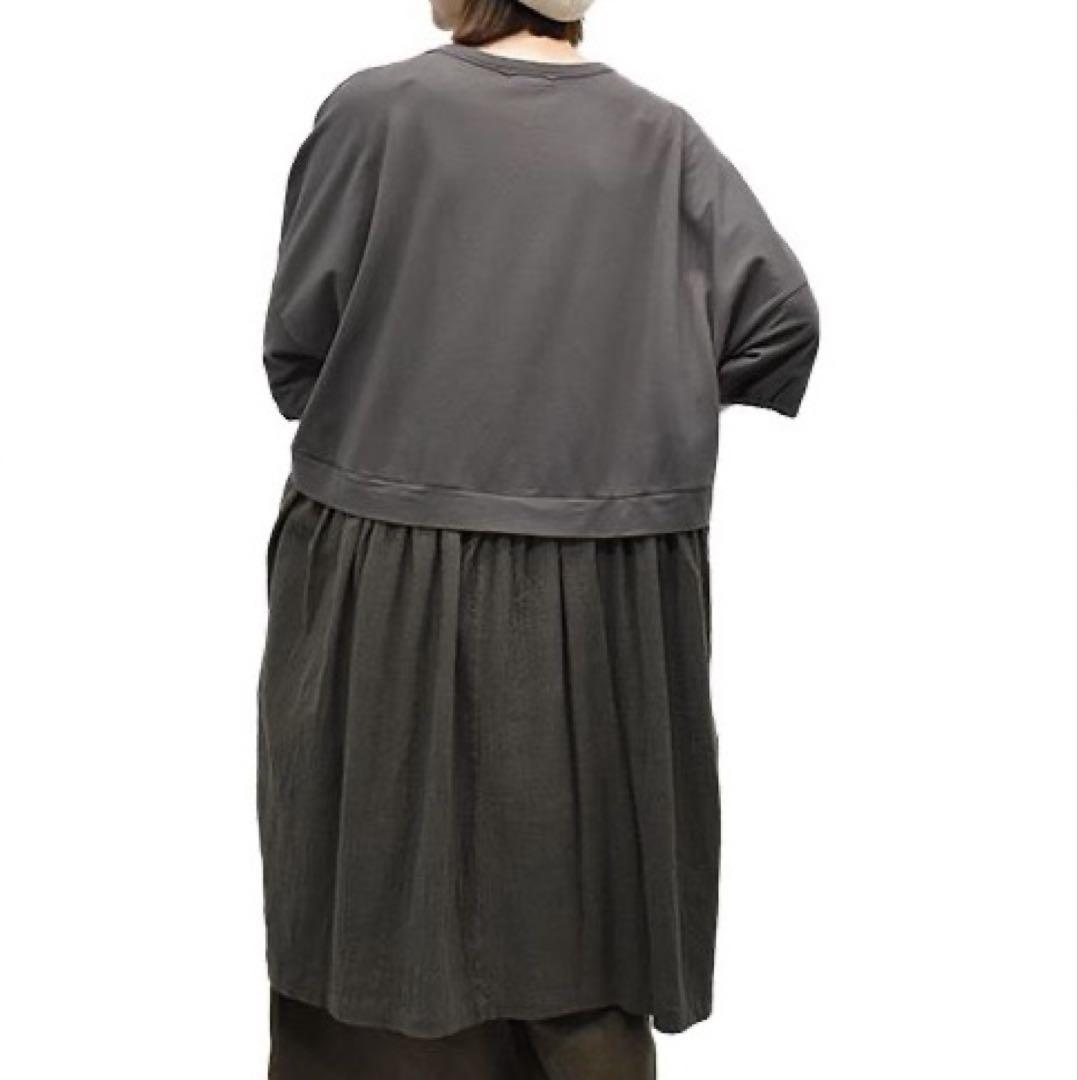 《新品》ドラッグストアーズ　fu-ai ウエスト布切替 ゆったりワンピース