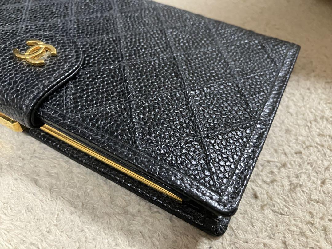 極美品　シャネル　キャビアスキン　長財布