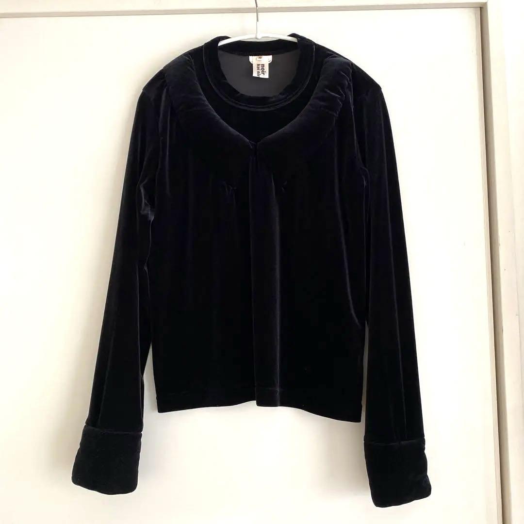 noir kei ninomiya ベルベット ブラウス XS ブラック