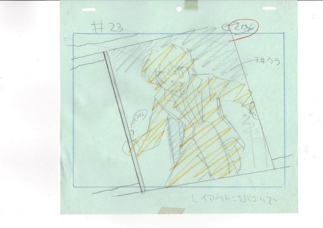 怪盗セイントテール」セル画 直筆背景＆原画付き のめっ