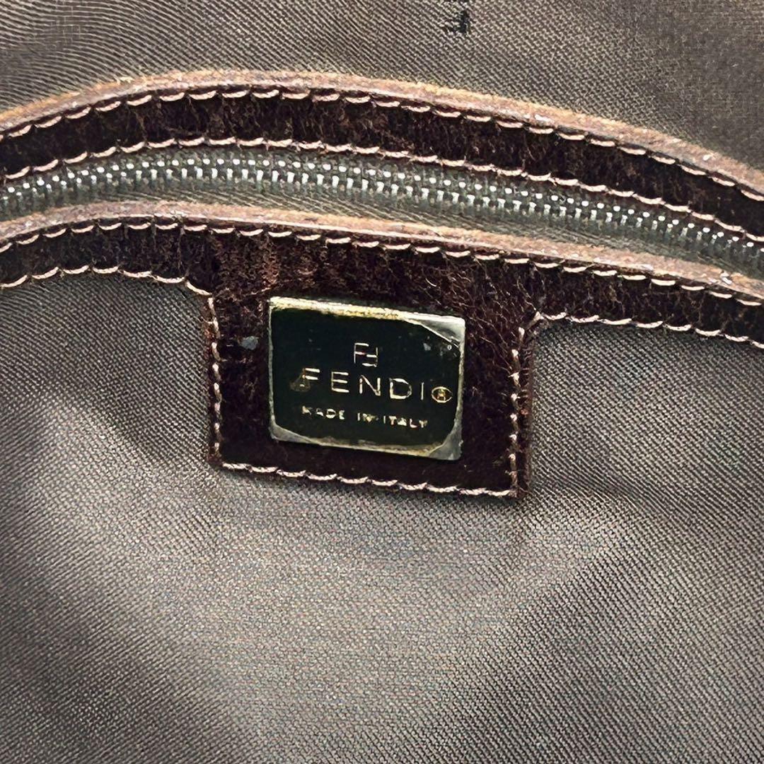 80 FENDI フェンディ　ズッカ柄　ビンテージ　ボストンバッグ　ハンドバッグ
