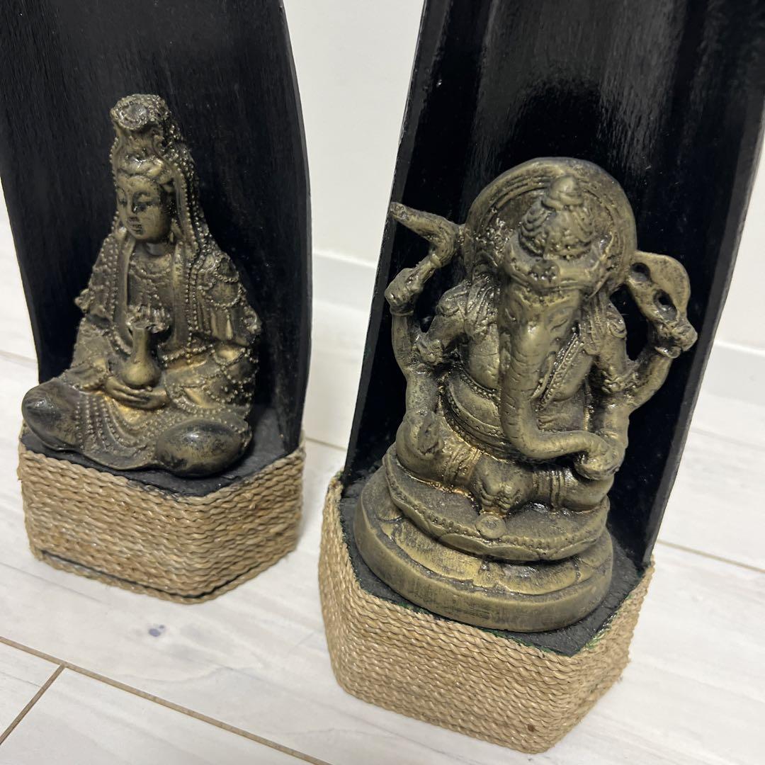観音菩薩とガネーシャの仏像セット