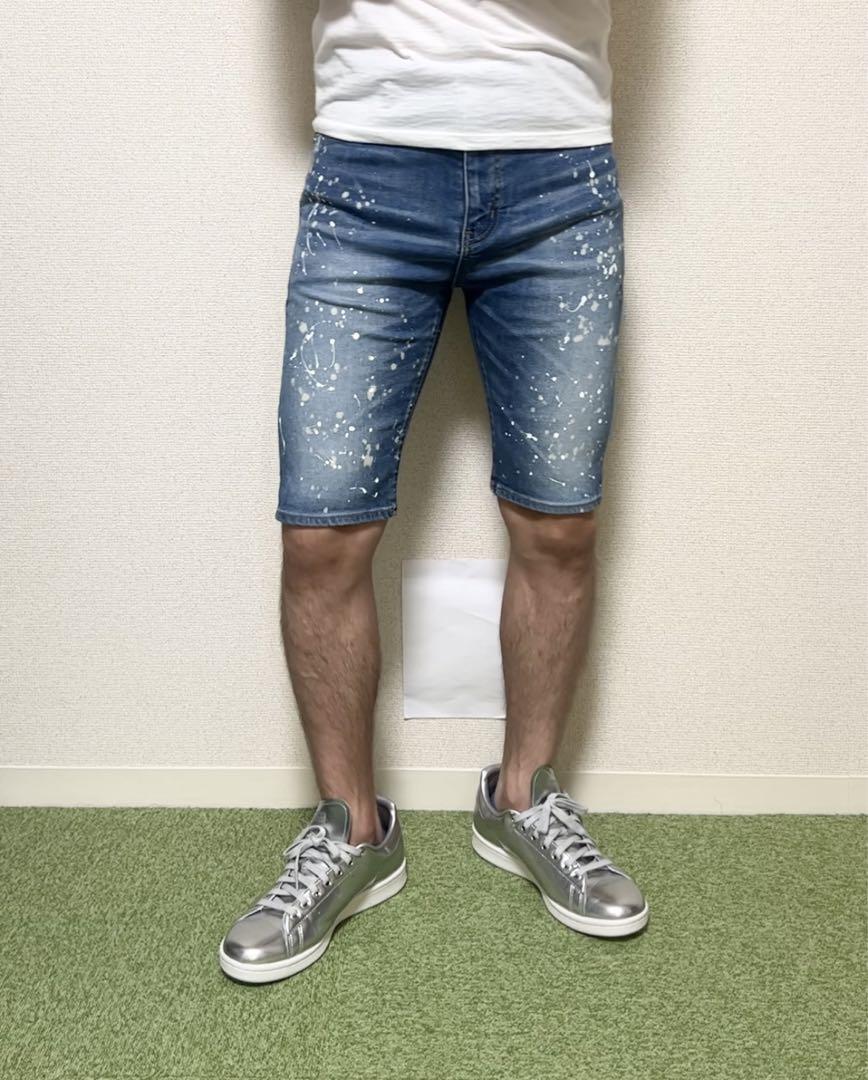 新品タグ付き NOVE ノーヴェ ショートパンツ ペイント加工