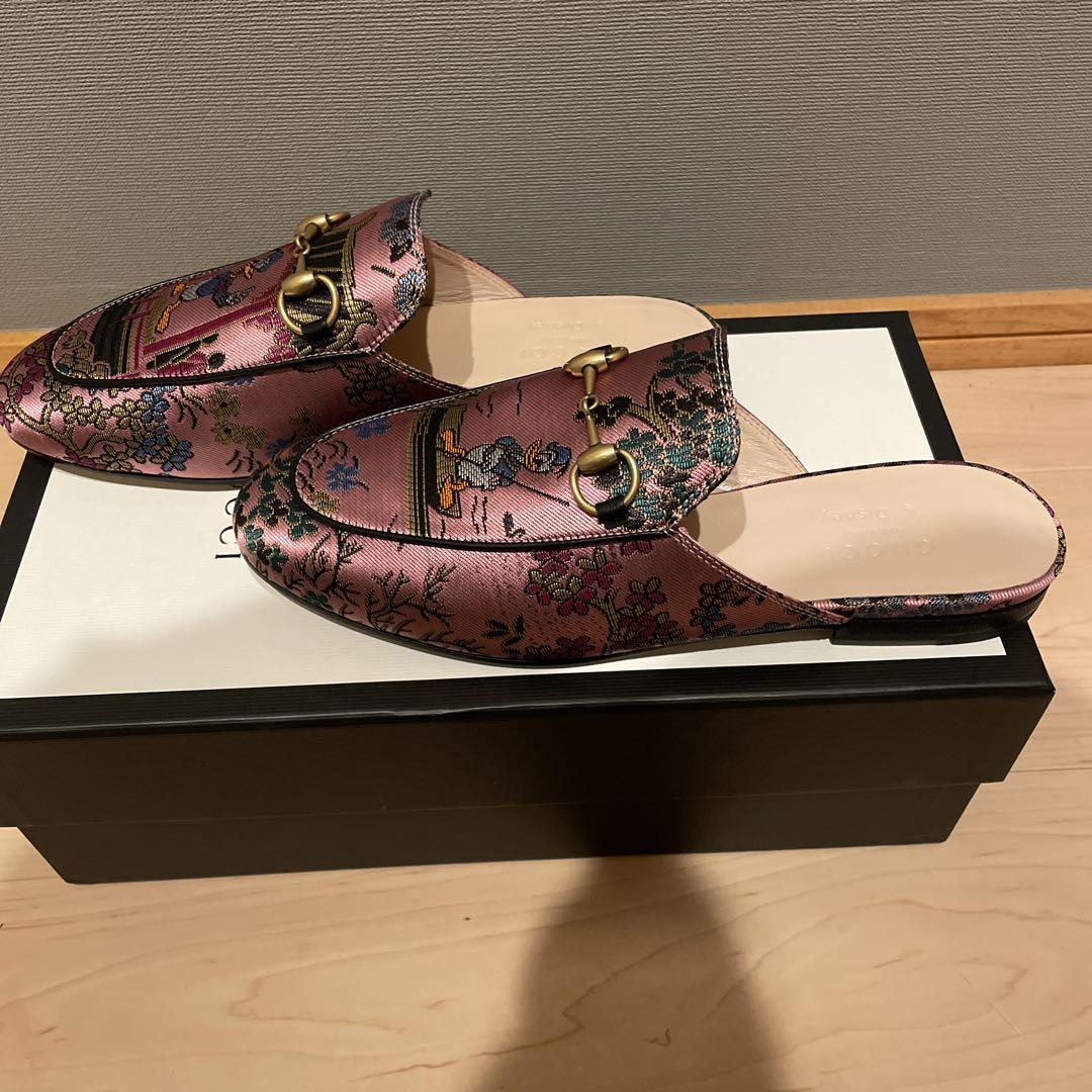 ☆人気☆【GUCCI】☆ジャンボGG プリンスタウン ブロッパー☆ GUCCI PRINCETOWN グッチ プリンスタウン レザースリッパ