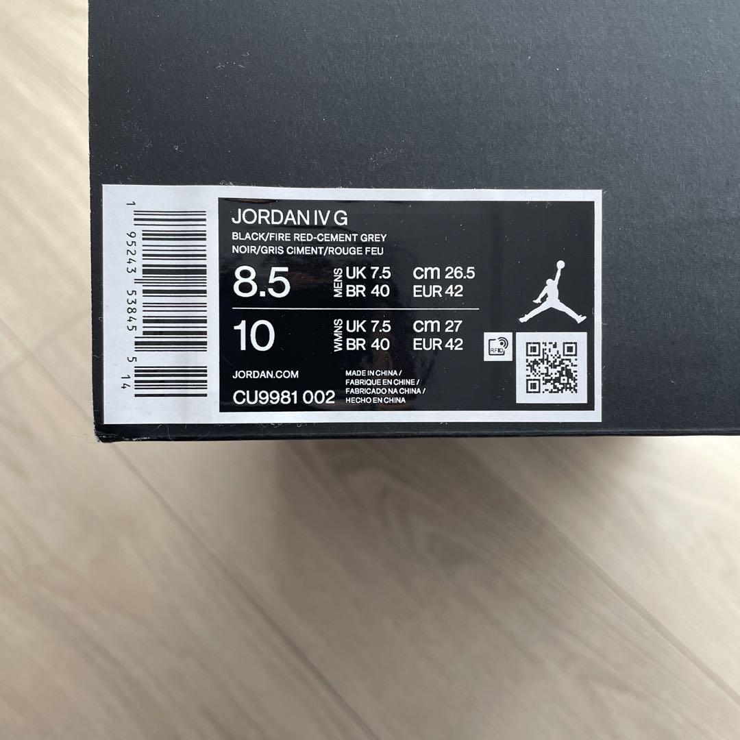 NIKE AIR JORDAN 4G CU9981-002  ナイキ ジョーダン
