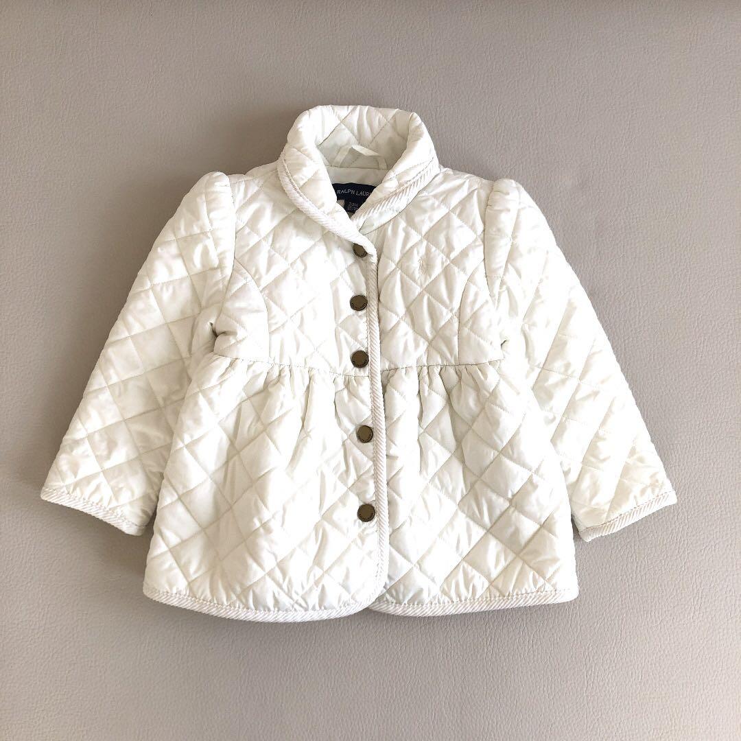 RalphLauren ダウンコート　ペプラム　リボン